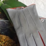 Жіночі комбіновані рукавички GlovesUA мод.394 сірі