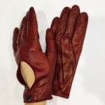 Жіночі автомобільні шкіряні рукавички GlovesUA мод.200