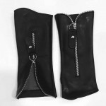 Жіночі рукавички шкіряні мітенки GlovesUA мод.545 чорний