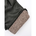 Мужские кожаные перчатки Tutemos с тиснением мод IS1113D черные