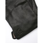 Мужские кожаные перчатки Tutemos с тиснением мод IS1113D черные