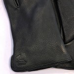 Мужские кожаные перчатки Tutemos с тиснением мод IS1113D черные