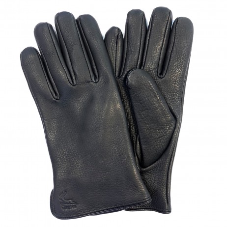Мужские кожаные перчатки Tutemos с тиснением мод IS1113D черные