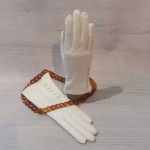 Женские кожаные перчатки GlovesUA мод 113 белые