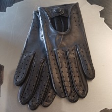 Жіночі шкіряні рукавички автомобільні мод.275 чорні (шов всередину, без відп.