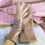 Жіночі комбіновані рукавички GlovesUA мод.001 (без 3 смуг) екрю