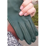 Жіночі шкіряні рукавички GlovesUA мод.001 (без 3 смуг) евкаліпт - Шкіряні Жіночі шкіряні рукавички GlovesUA мод.001 (без 3 смуг) евкаліпт