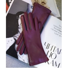 Жіночі шкіряні рукавички GlovesUA мод.001 зливу (без 3 смуг, кольорові стрілки)