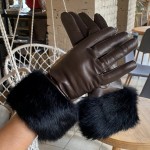 Женские кожаные перчатки GlovesUA мод 146 ашез