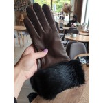 Женские кожаные перчатки GlovesUA мод 146 ашез