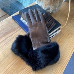 Женские кожаные перчатки GlovesUA мод 146 ашез