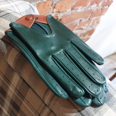 Мужские перчатки для вождения кожаные мод.275 эвкалипт ( ремешок коньяк, без отв, кнопка обтянута) Мужские перчатки для вождения кожаные мод.275 эвкалипт ( ремешок коньяк, без отв, кнопка обтянута)