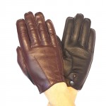 Чоловічі шкіряні рукавички GlovesUA мод.394 бордо/шкіра оленя чорна (три смужки, шов назовні) - На підкладці Чоловічі шкіряні рукавички GlovesUA мод.394 бордо/шкіра оленя чорна (три смужки, шов назовні)