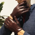 Чоловічі шкіряні рукавички GlovesUA мод.394 бордо/шкіра оленя чорна (три смужки, шов назовні) - На підкладці Чоловічі шкіряні рукавички GlovesUA мод.394 бордо/шкіра оленя чорна (три смужки, шов назовні)