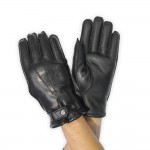 Перчатки мужские зимние из комбинированной кожи на меху GlovesUA мод.272, Черные (овчина)