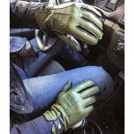 Рукавички чоловічі сенсорні із комбінованої шкіри GlovesUA мод.430, Альпійський зелений/Чорний Рукавички чоловічі сенсорні із комбінованої шкіри GlovesUA мод.430, Альпійський зелений/Чорний
