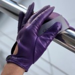Женские кожаные автомобильные перчатки GlovesUA мод.274, Фиолетовый