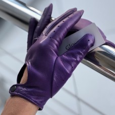 Жіночі шкіряні автомобільні рукавички GlovesUA мод.274, Фіолетовий Жіночі шкіряні автомобільні рукавички GlovesUA мод.274, Фіолетовий