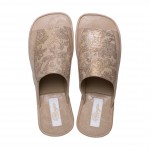 Комнатные тапочки женские Pellagio 360 бежевый+огурец