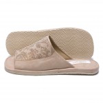 Комнатные тапочки женские Pellagio 360 бежевый+огурец