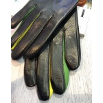 Женские перчатки кожаные мод.394 черные