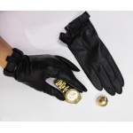 Женские перчатки кожаные мод.359 черные