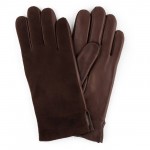 Чоловічі рукавички GlovesUA мод.158 темно-коричневі - На підкладці Чоловічі рукавички GlovesUA мод.158 темно-коричневі