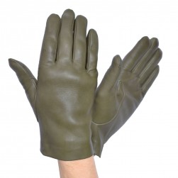 Мужские перчатки кожаные мод.90 оливковый