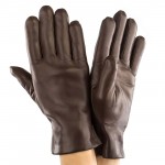 Чоловічі рукавички шкіряні GlovesUA мод.158 коричневі - На підкладці Чоловічі рукавички шкіряні GlovesUA мод.158 коричневі