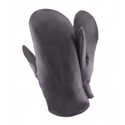 Мужские кожаные варежки на меху GlovesUA мод 105 черные (овчина)