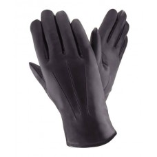 Чоловічі рукавички шкіряні на хутрі GlovesUA мод.080 чорні (овчина)