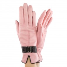 Женские перчатки кожаные мод.407 розовые Женские перчатки кожаные мод.407 розовые