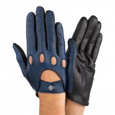 Чоловічі рукавички авто шкіряні мод.275 джинс/чорний (шов усередину) Чоловічі рукавички авто шкіряні мод.275 джинс/чорний (шов усередину)