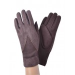 Женские перчатки трикотажные мод.8105 коричневые