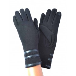 Женские перчатки трикотажные СЕНСОРНЫЕ Ranna мод.70-12 черные