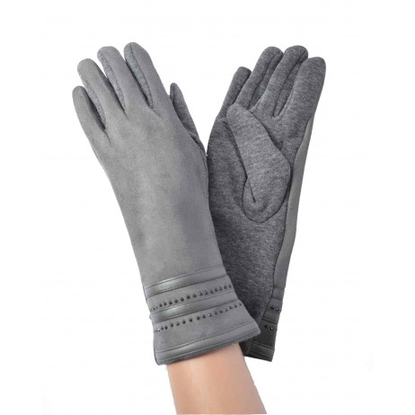 Женские перчатки трикотажные СЕНСОРНЫЕ Ranna мод.70-12 серые