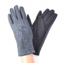 Женские перчатки трикотажные мод.80-06 синие