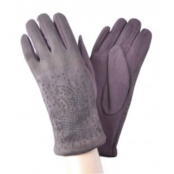 Женские перчатки трикотажные мод.80-06 коричневые