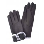 Женские перчатки трикотажные Bella мод.27 черные