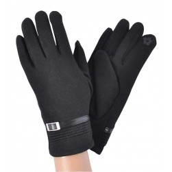 Женские перчатки трикотажные СЕНСОРНЫЕ Ranna мод.70-07 черные