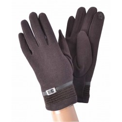 Женские перчатки трикотажные СЕНСОРНЫЕ Ranna мод.70-07 коричневые