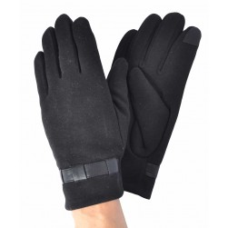 Мужские перчатки трикотажные СЕНСОРНЫЕ Moda мод.1110 черные