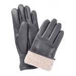 Чоловічі рукавички шкіряні GlovesUA мод.463 чорні (шкіра оленя)