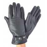 Чоловічі рукавички шкіряні GlovesUA мод.463 чорні (шкіра оленя)