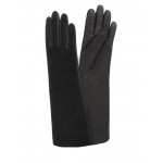 Женские длинные перчатки комбинированные Имидж Галант мод.052-33-3 черные