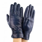Чоловічі рукавички шкіряні GlovesUA мод.463 темно-сині