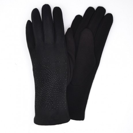 Женские перчатки трикотажные Bella мод.4801 черные