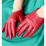 Женские перчатки кожаные Имидж Галант мод.377 красного цвета - Женские перчатки кожаные Имидж Галант мод.377 красного цвета