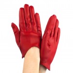 Женские перчатки кожаные Имидж Галант мод.377 красного цвета - Женские перчатки кожаные Имидж Галант мод.377 красного цвета