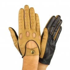 Чоловічі рукавички шкіряні мод.275 кемл / чорний (шов всередину,стрілки в колір)